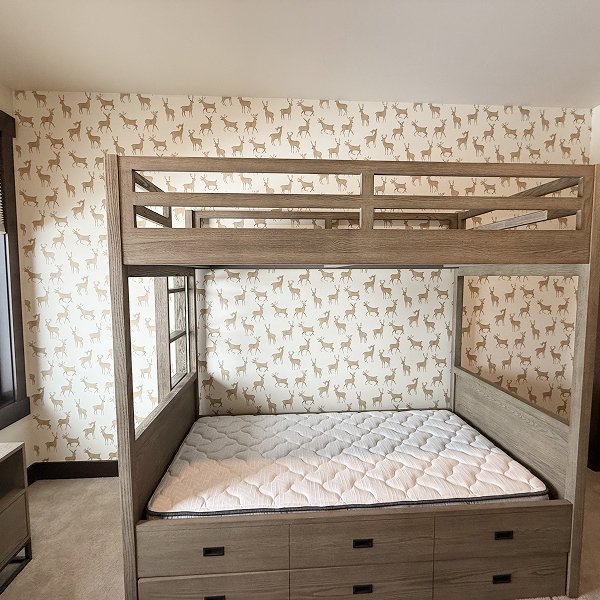 Silverthorne powder room and children's bedroom wallpaper installation